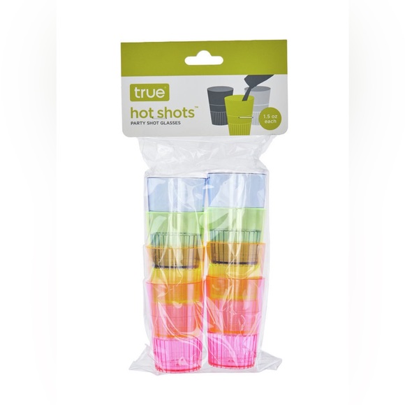 Hotshots party shot glasses-4 colors-8/package-2 x 8 = 16 total-1.5 ounce-NWT - Picture 7 of 11